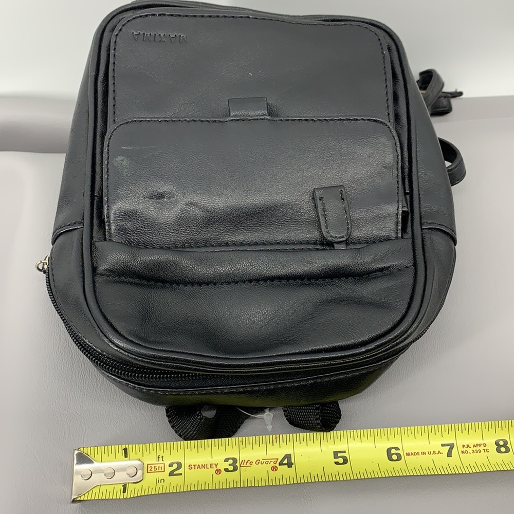 NWT WILSONS Black Leather Maxima Mini Bacpack - Picture 8 of 8